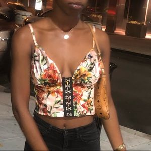 Floral corset top